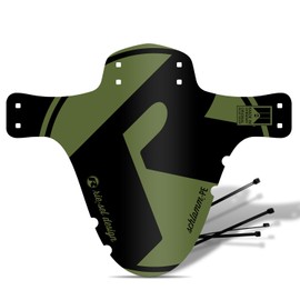 Riesel Design 1 x Mudguard - Mudguard: PE - MTB Mudguard Including Cable Ties/Stylish Bicycle Mudguard & Modern Mountain Bike Mudguard for Any Bike Size - 2023/24 (Olive)