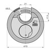 BASI Safety Hasp with Weatherproof Stainless Steel Round Shackle Lock