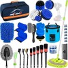 Juego de 32 cepillos para detalles de coche, kit de