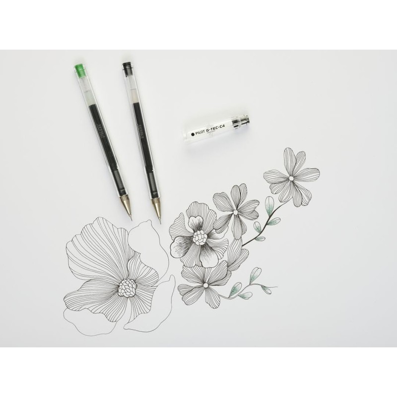 Pilot G-Tec C4 Gel Ink Rollerball Pen - 0.4mm Nib