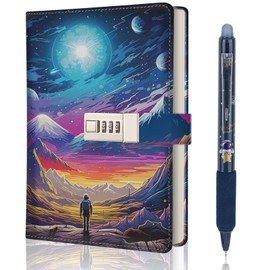 Diary with Lock for Boys Ages 8-12, Christmas Gifts Adventure Travel Kids Journals for Boys Teen 8-18, Secret Diary for Boy Journal Notebook with Lock & Pen for 9 10 11 12+ Year Old Boy Kid Teen