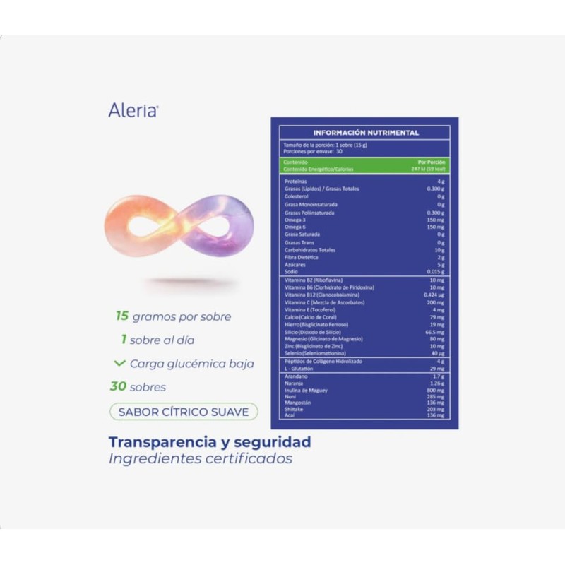 Aleria Pro Clr 15g Multivitamínico Sinérgico Polvo Sobres Colágeno Peptídico