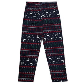 North 15 Parte inferior de pijama de forro polar para hombre, pantalones de pijama súper suaves para día festivo, M-5XL, ciervo azul marino, XX-Large