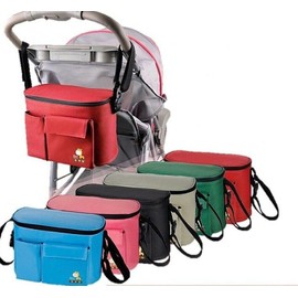 Mail More Stroller Bag, Baby Stroller Organizer Bag, Pushchair Buggy Organiser Bag, pram Organiser Bag with Cup Holder, Baby pram Bag Buggy Organiser Bag (RED)