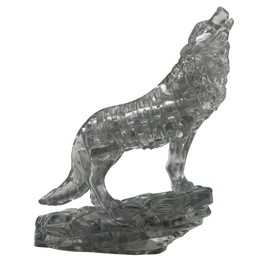 BePuzzled, Wolf Black, Original 3D Crystal Puzzle, Perfect for Puzzlers Ages 12 and Up, Challenging to Complete and Beautiful to Display, Collect Them All