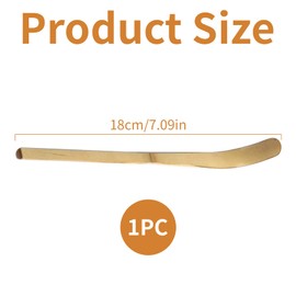 GIONAR 1 x Matcha Spoon, Handmade Tea Spoon Made of White Bamboo, 18 cm, Bamboo Whisk Matcha, Traditional Scoop Chashaku Made of Bamboo