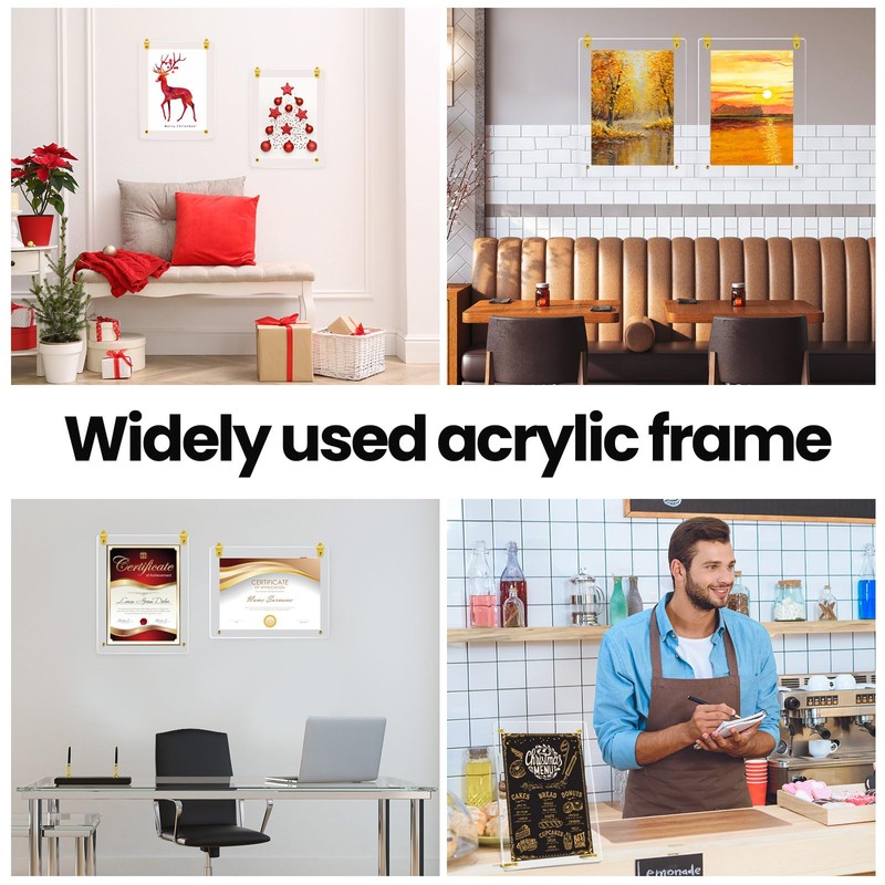 Thyle 8 Pcs Acrylic Photo Frame 8.5 x 11'' Clear