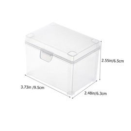 TEHAUX 2Pcs Small Plastic Card Storage Boxes Stackable Desktop Organizers with Lids for Hairpins Jewelry and Small Items Multi Functional Containers for Home Office Use
