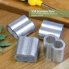 Jamiikury 4pcs M12 Aluminum Cable Crimps, Crimping Loop Sleeve Wire