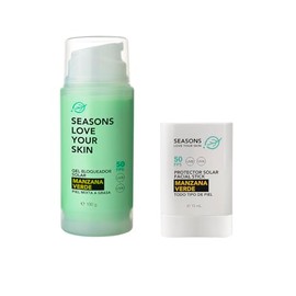 Seasons love your skin kit protector solar manzana verde FPS 50 bloqueador facial 100 g  stick en barra retoque 15 ml                                 
