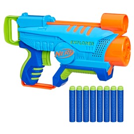 Nerf Elite JR. Explorer Easy Operation Blaster with 8 Nerf Elite Darts Outdoor Game Blaster for Ages 6+ F6367