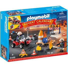 PLAYMOBIL Advent Calendar "Fire Rescue Operation on the Construction Site"