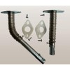 Gas Grill Burner Adjustable Corrigated Stainless Venturi Tubes Kit Adjusts