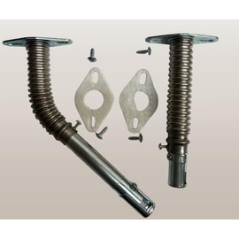 Gas Grill Burner Adjustable Corrigated Stainless Venturi Tubes Kit Adjusts 5.5" to 8"
