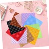 TEHAUX Flower Dot Printed Square Nonwoven Fabrics 20pcs for DIY