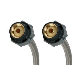 Fluidmaster B4F30CS CLICK SEAL Faucet Connector, Braided Stainless Steel - 1/2-Inch F.I.P. Thread x 1/2-Inch F.I.P. Thread, 30-Inch Length