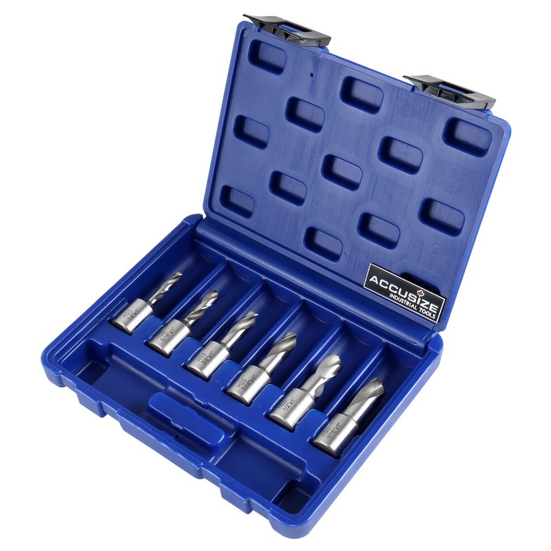 Accusize Industrial Tools 6pcs/Set H.S.S. Fully Ground Drill Set with