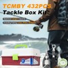 TCMBY Large 3 Layers Tackle Box with Tackle Included, 432Pcs