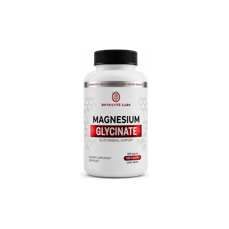 Glicinato De Magnesio Bonsanté Labs Magnesium Glycinate 500mg, 100 Caps