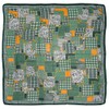 TigerTie Designer Scarf in Green Orange Gold Grey Patterned Size