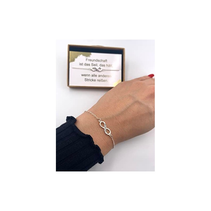 ONDEGO¬Æ HANDMADE in GERMANY Unendlichkeit GESCHENK beste Freundin Armband Freundschaftsarmband