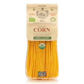 Morelli Organic Gluten Free Linguine Pasta Made With Corn - Vegan Corn Noodles, Imported Organic Pasta from Italy, Italian Gourmet Food - 8.8 oz - Pack of 1