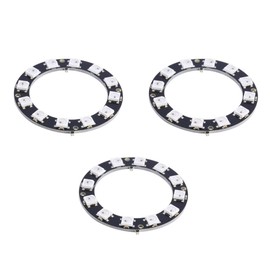MakerMind 3 x 12 Bit RGB LED Ring WS2812 5050 5V Compatible with Arduino, Raspberry Pi Neopixel
