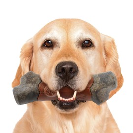 La Desire Indestructible Dog Chew Toy for Aggressive Chewers, Dog Toys with Squeaker, Tough Boredom Breaker, Coffee Wood, Puppy Chew Toys, Cleaning Teeth (Branches)