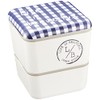 Showa 77072 Lunch Box, Square Nest Lunch Box, Gingham Check,