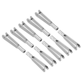 MECCANIXITY 10Pcs Metal Clevis Quick Link M2 Thread Steel Clevis Self Locking Clip Fixing Wing for RC Airplane Car Helicopter Model Replacements, 2mm x 25mm