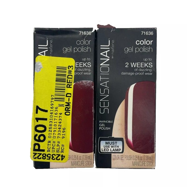 SensatioNail 2 PACK SensatioNail Color Gel Polish 71636 ROYAL RUBY