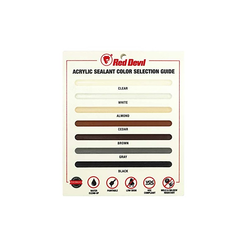Red Devil 08464I RD Pro Construction Grade Siliconized Acrylic Sealant,