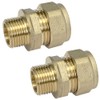 Reeds 15mm Compression by 3/8" BSP Male Iron Thread European