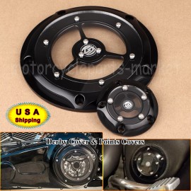 Unbraned RSD Clear Derby Timer Covers for Harley Touring Street Glide Road King FLHR Dyna