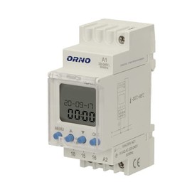 ORNO PRE-451 Digital Astronomical Timer 100 Programmes 3 Menu Languages 2 Relay Outputs and Night Pause Function White