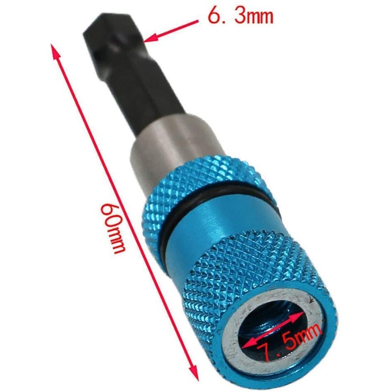 2PCS 1/4 Inch Hex Shank Magnetic Screwdriver Bit Holder 60mm