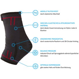 AGILE NOW Foot Bandage [Set of 2] Ankle Brace Ankle Bandage Ankle Bandage Ankle Joint (L)