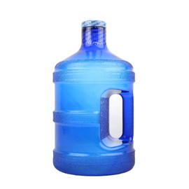 H8O 1 Gallon Round BPA Free Water Bottle with 48mm Cap (Blue)