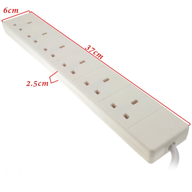 kenable 6 Gang Way UK 13A Trailing Socket Mains Power