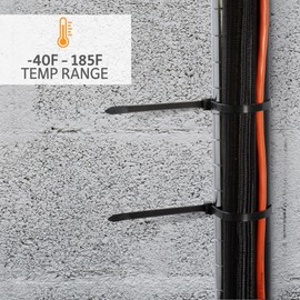 SBG 12" Heavy Duty Cable Ties, 100 Pack, Heavy Duty 120LB Tensile Strength, Black Zip Ties, Bundle Diameter up to 3", Withstands Extreme Conditions, from -40°F to +185°