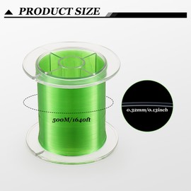 Strong Clear Hanging Wire, 0.32mm 500M Nylon Monofilament Fishing Wire Clear Fishing Line for Saltwater & Freshwater Fishing (Green)