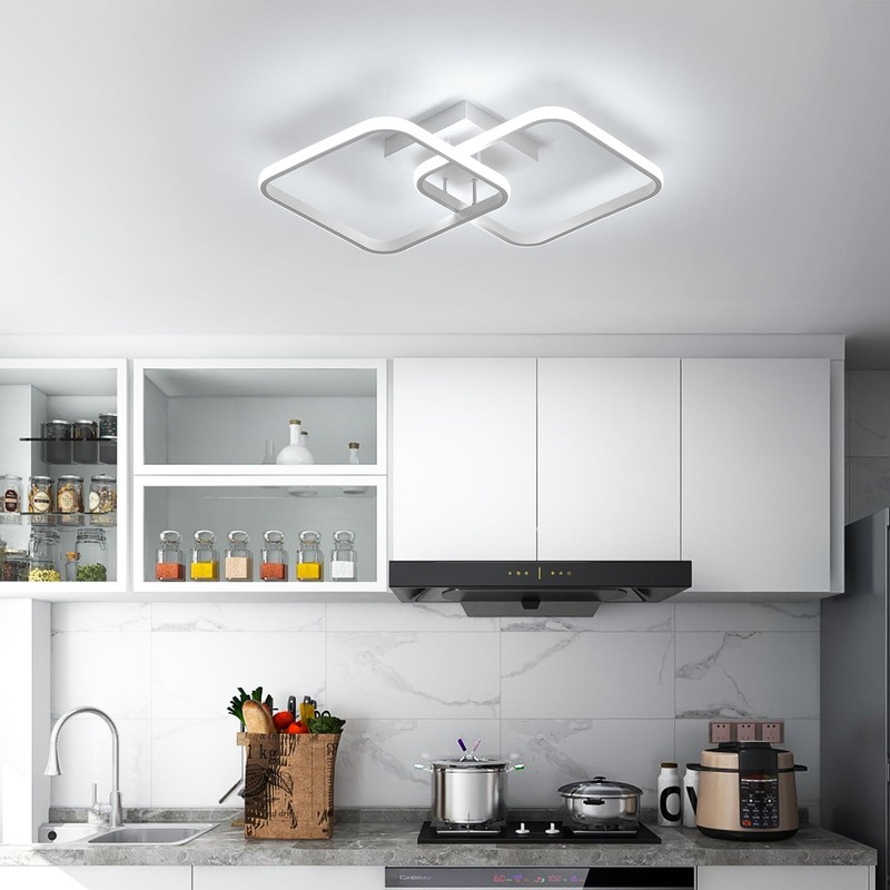 DELIPOP 23 Inch Dimmable Modern Ceiling Light, 36W 3000K/4500K/6000K Color