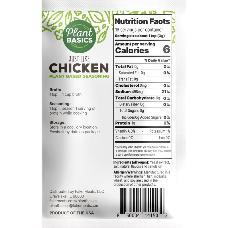 Plant Basics - Plant Based Seasoning, Just Like Chicken, 2