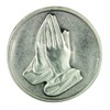 Lumen Mundi Praying Hands Pocket Token Silver Tone Devotional with