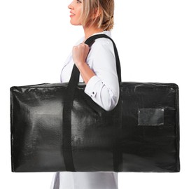 Heavy Duty Extra Large Moving Bags,149 Gallon Jumbo Packing Bags,Huge Moving Storage Bags with Strong Zippers & Carrying Handles,Reusable Big Moving Storage Bags for College Dorm Travel 1Pack