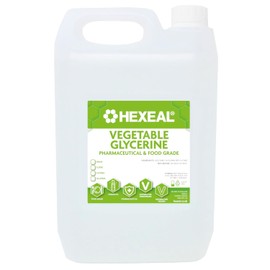Hexeal Vegetable Glycerine 5L - Vegan FCC Food Grade for Cosmetics