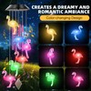 Solar Powered Flamingo Wind Chimes with 4 Music Aluminum Tubes,