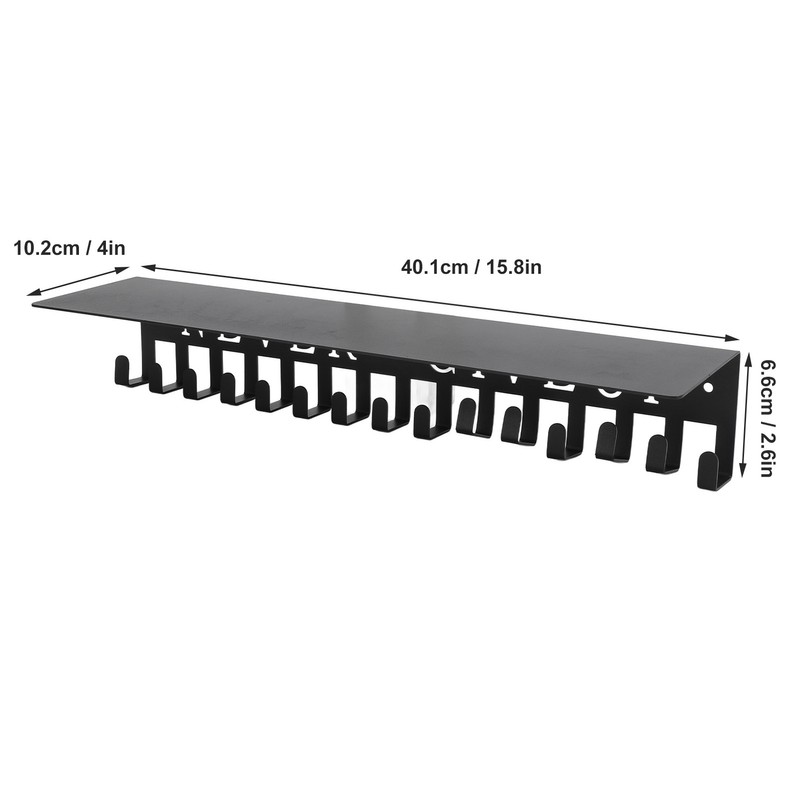 Medal Display Hanger Never Give Up Sturdy Shelf with Hooks