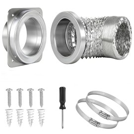 Hahoray Magnetic Dryer Vent Connector Kit Airtight Seal Magnetic Dryer Vent Coupling Easy to Clean Lint Quick Connect for 4“ Including a 3.3ft Save 4-6in of Space