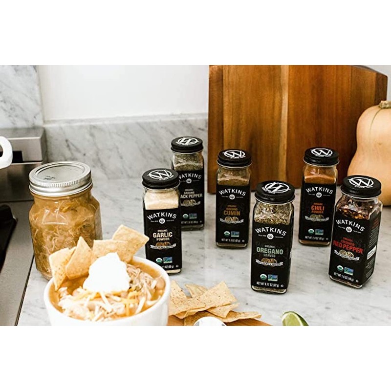 Watkins Gourmet Organic Spice Jar, Crushed Red Pepper, Non-GMO, Kosher,